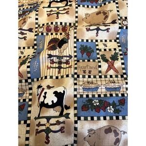 Vintage Fabric  Farmhouse/country 44x38" & Remnants Sewing Quilting Crafting